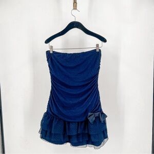 Naf Naf Navy Strapless Dress